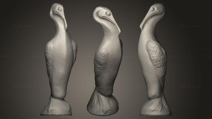 Статуэтки животных (Статуя баклана, STKJ_0204) 3D модель для ЧПУ станка